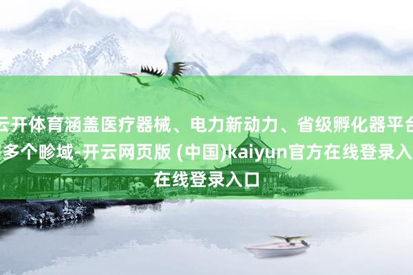 云开体育涵盖医疗器械、电力新动力、省级孵化器平台等多个畛域-开云网页版 (中国)kaiyun官方在线登录入口