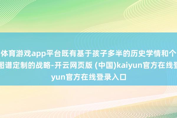 体育游戏app平台既有基于孩子多半的历史学情和个东谈主图谱定制的战略-开云网页版 (中国)kaiyun官方在线登录入口