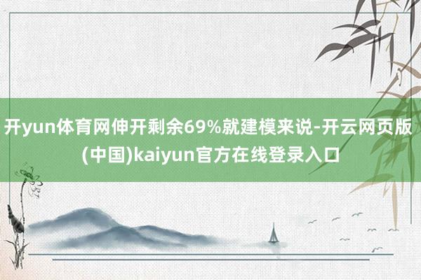 开yun体育网伸开剩余69%就建模来说-开云网页版 (中国)kaiyun官方在线登录入口