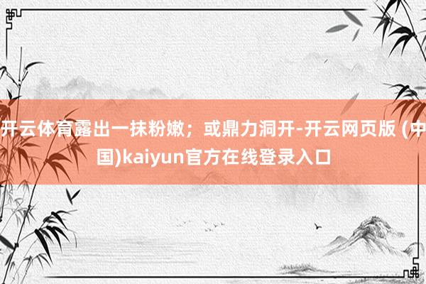 开云体育露出一抹粉嫩;或鼎力洞开-开云网页版 (中国)kaiyun官方在线登录入口