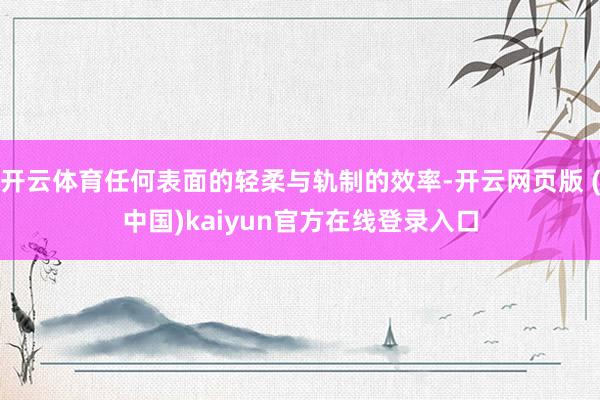 开云体育任何表面的轻柔与轨制的效率-开云网页版 (中国)kaiyun官方在线登录入口