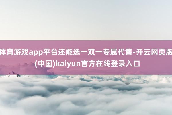 体育游戏app平台还能选一双一专属代售-开云网页版 (中国)kaiyun官方在线登录入口
