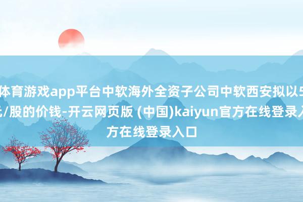 体育游戏app平台中软海外全资子公司中软西安拟以53元/股的价钱-开云网页版 (中国)kaiyun官方在线登录入口