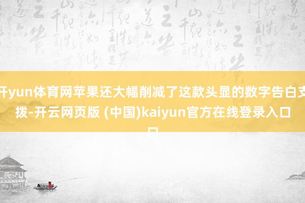 开yun体育网苹果还大幅削减了这款头显的数字告白支拨-开云网页版 (中国)kaiyun官方在线登录入口